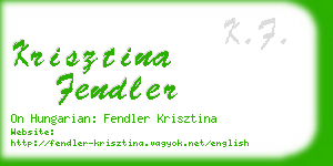 krisztina fendler business card